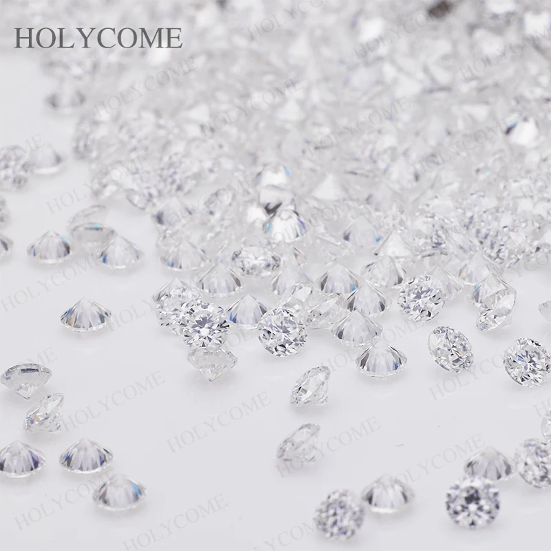 Melee Newest DEF Color Round Cut Loose Stones Lab Grown Diamond Full Sizes HPHT VS-VVS Clarity Top Beads Accessories Making DIY