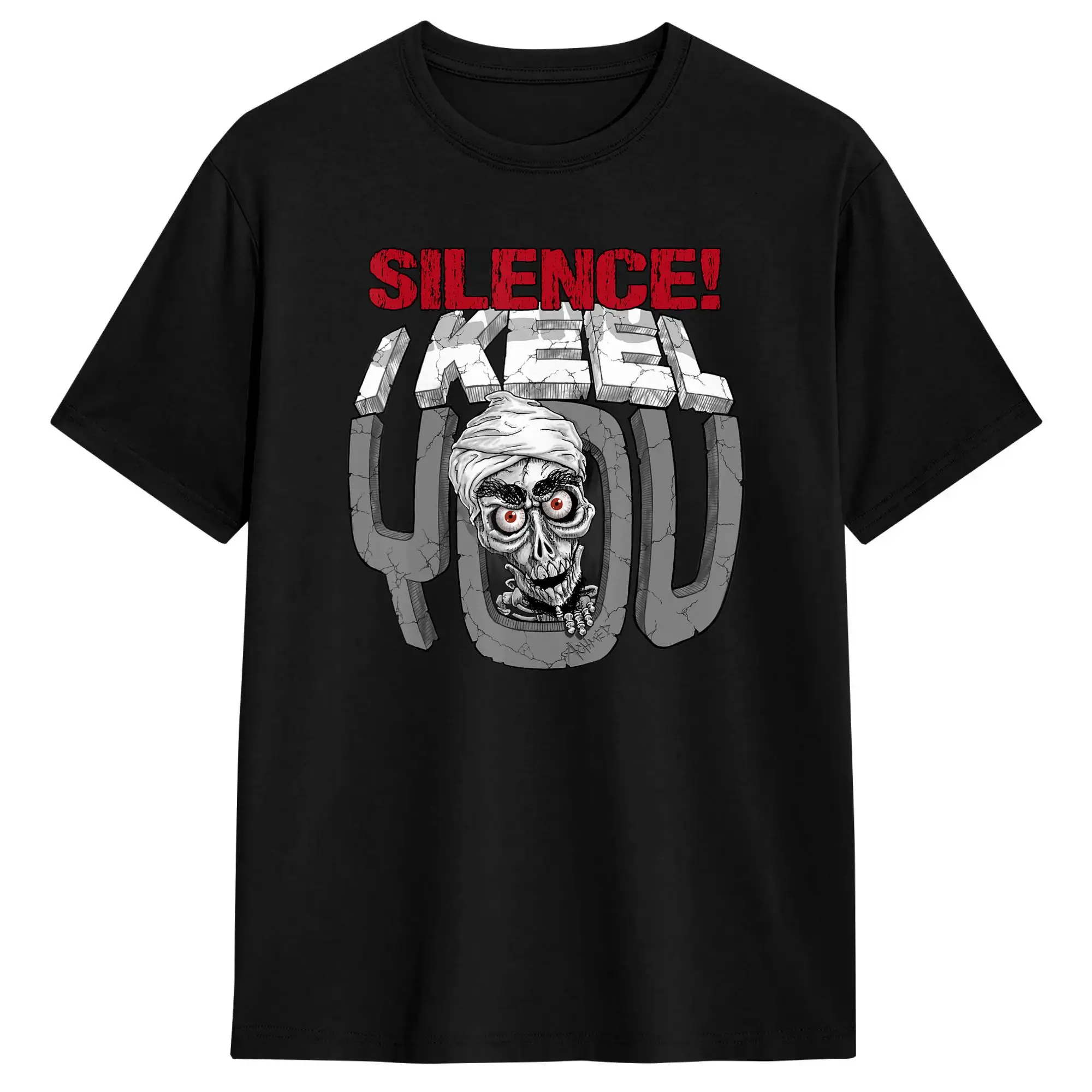 Beach Jeff Dunham Silence! I Keel You Mineral Achmed Fashion T-Shirts  100% Cotton Tshirt for Men's  Funny Short Sleeve Top Tees