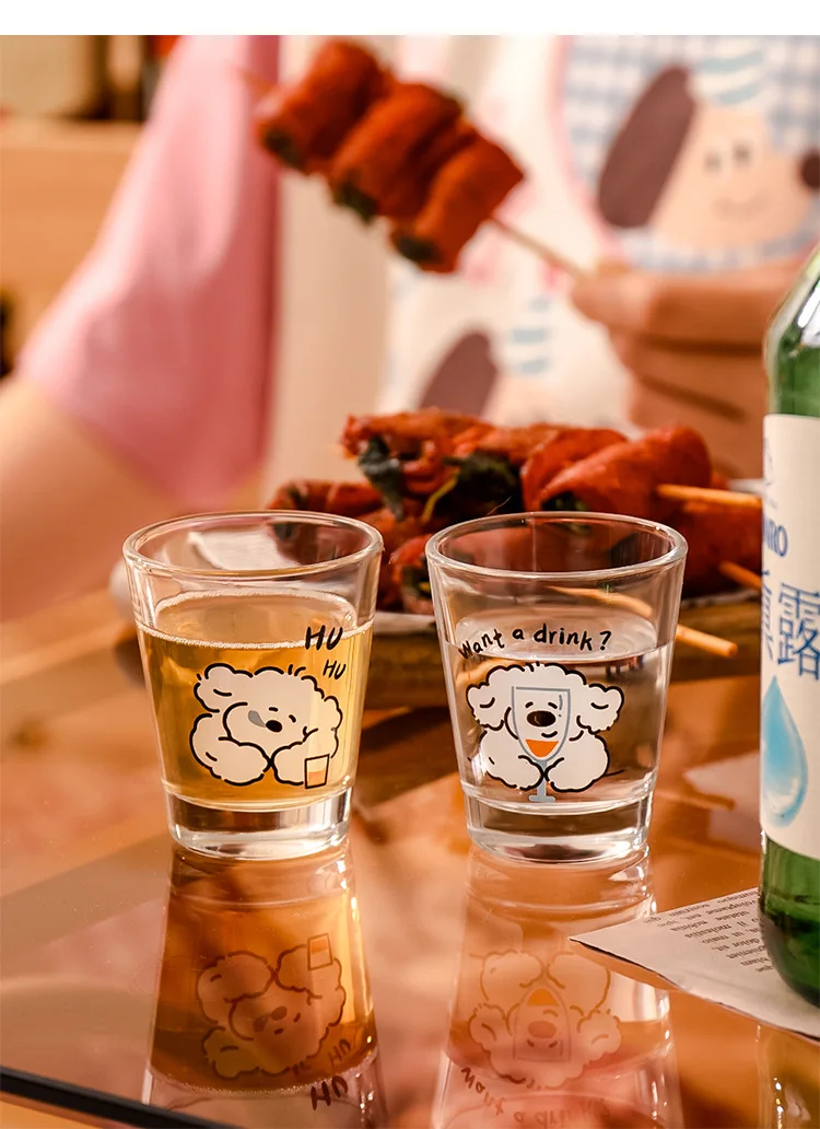 50ml Liquor Cup Shot Glass Drinking Glasses Glass Cups Household Soju Cups Cann