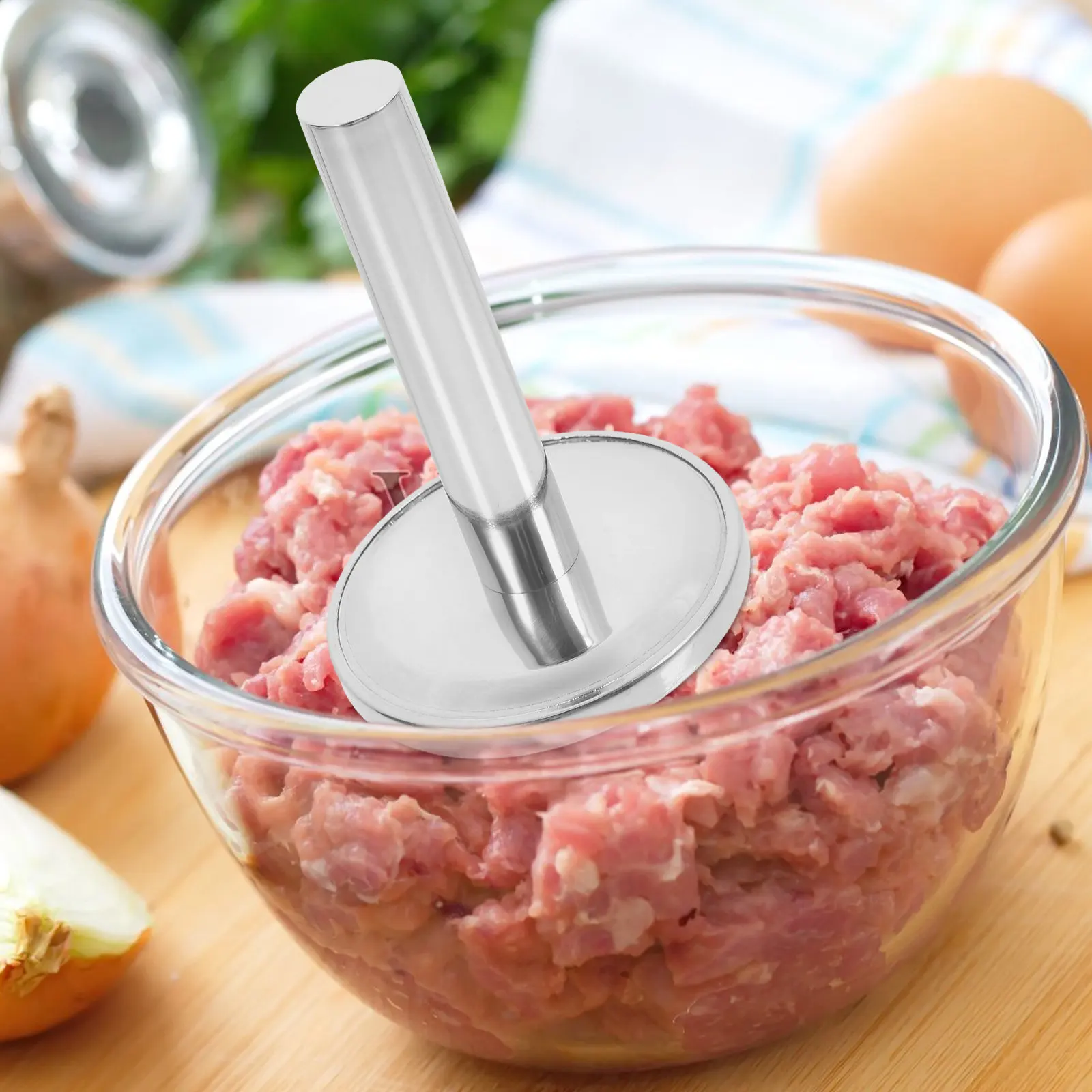 

Stainless Steel Meat Mallet Hammer Heavy Duty Kitchen Tool Meat Tenderizer Pounder Manual Grinder for Beef Chicken Pork