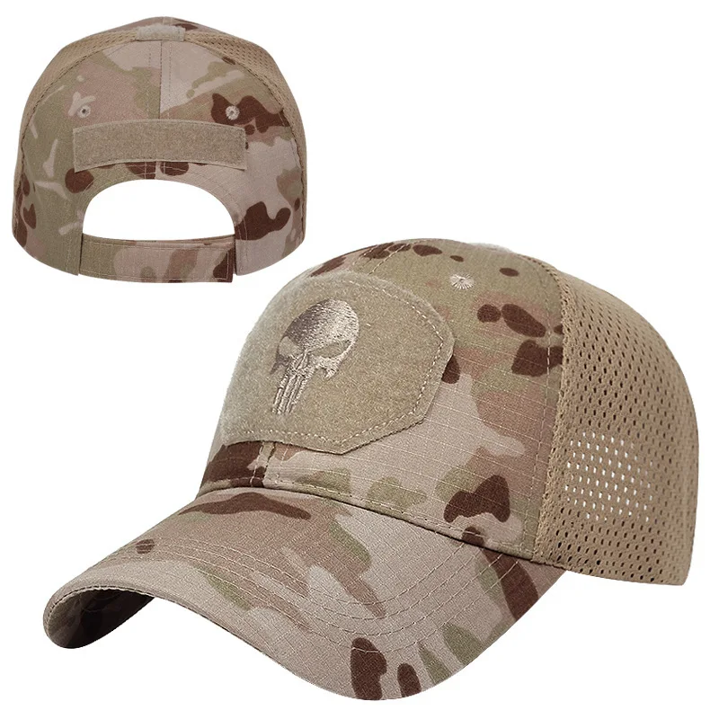 Spring And Summer New Military Fan Outdoor Camouflage Baseball Net Hat Special Forces Tactical Camouflage Cap Skull Shade Cap