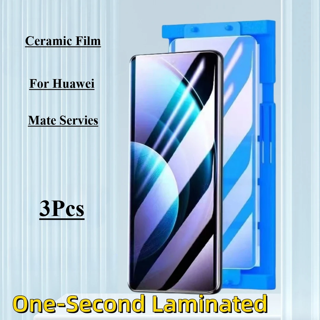

3Pcs Ceramic Film For Huawei Mate 70 Pro+ 60 Pro 50 50E 60E 40 Pro 30 20 Pro Screen Protector with Kit (Not Tempered Glass)