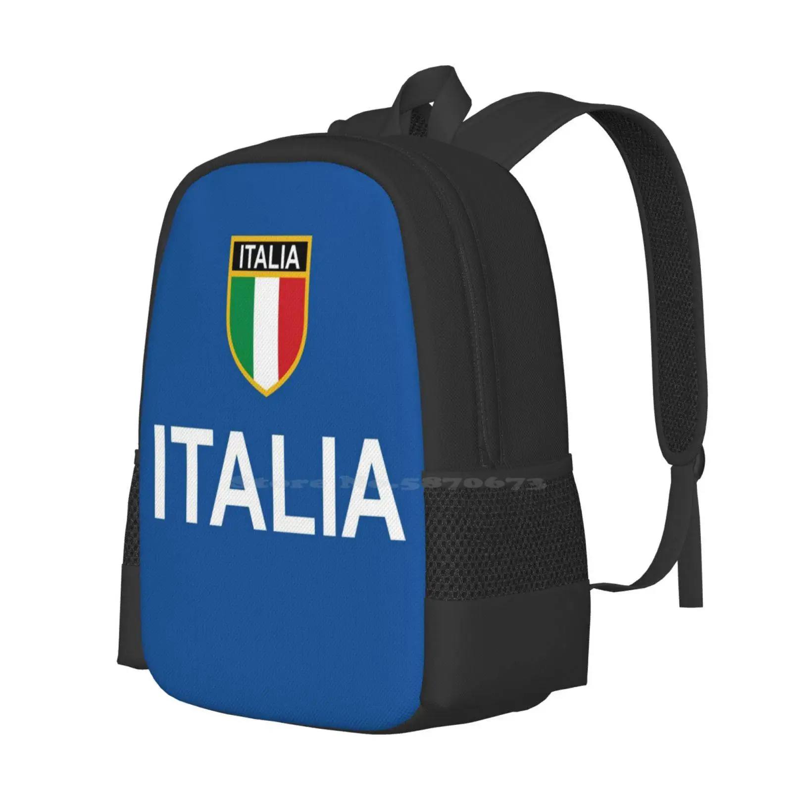 Italia Italy Italian Flag Scudetto Italian Fans Backpack For Student School Laptop Travel Bag Italia Italy Italian Flag