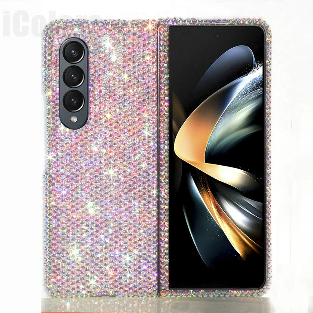 Luxury Fashion Handmade DIY Cute Full Glitter Crystal Bling Diamond Case Cover For Samsung Galaxy Z Fold 7 6 5 4 3 2 zfold6 5G