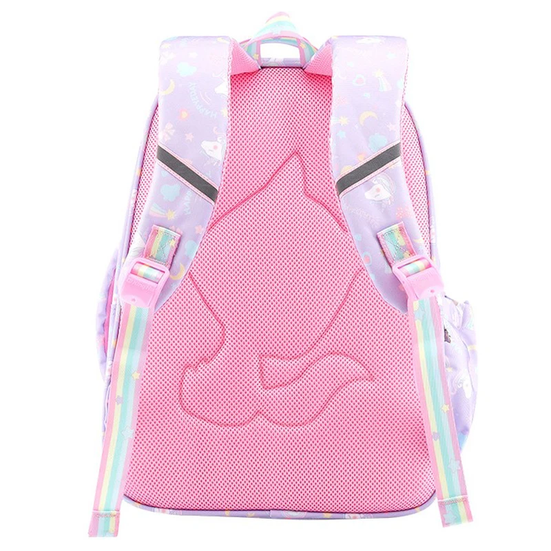 New Children Large Schoolbag Cute Girl Student School Backpacks Kids Waterproof Rainbow Sweet Book Bags for Teenage Mochila 2022