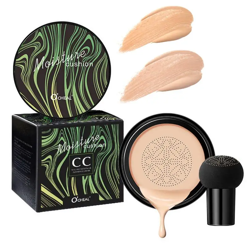 1pcs Mushroom Head Air Cushion CC Cream Natural Moisturizing Foundation Concealer Oil-control Makeup Cosmetics BB Cream