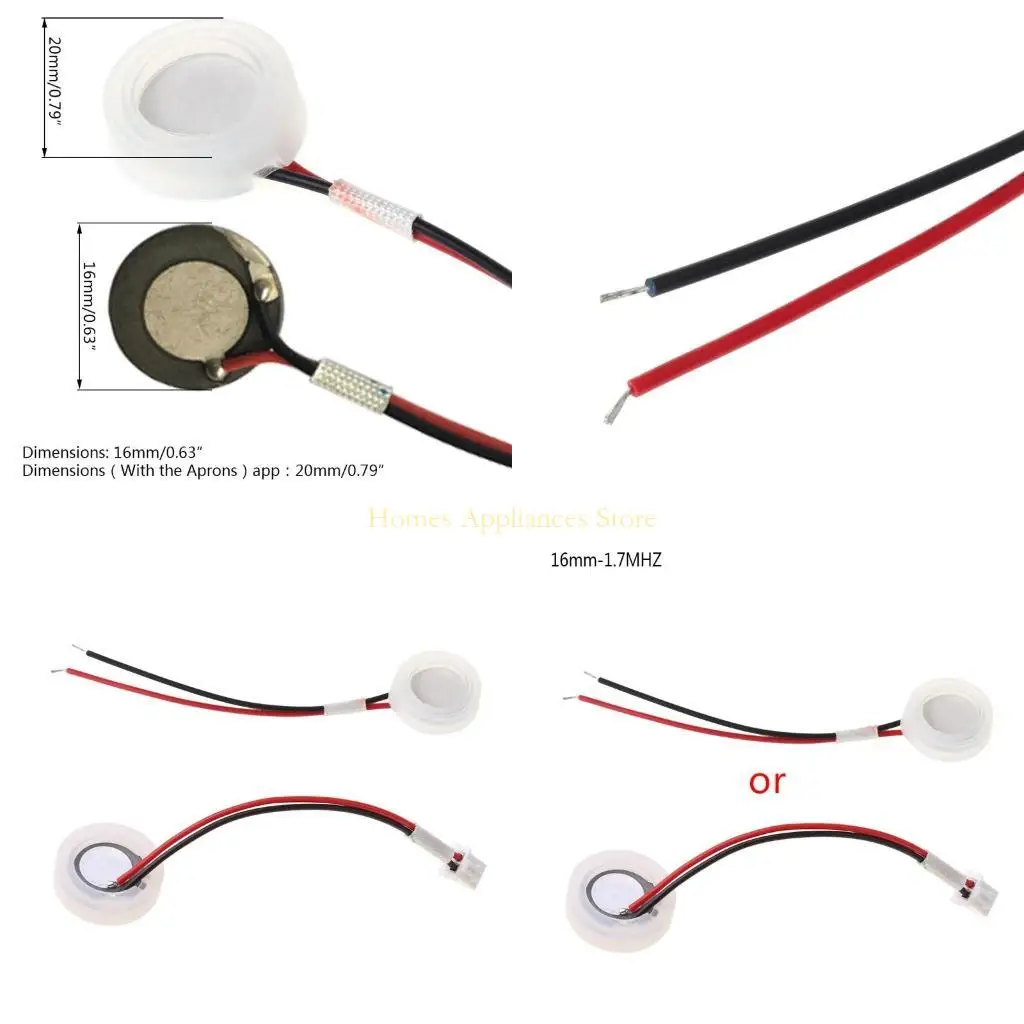 D0AB D16 mm 1.7MHz fabricante niebla ultrasónica atomizante transductor humidificador cerámica