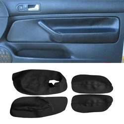 ONLY 3 Doors Car Armrest Cover For VW Golf 4 MK4 Bora Jetta 1999 - 2005 Microfiber Leather Door Armrest Panel Cover Sticker Trim