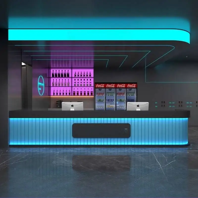 

Decor Design Reception Desks Orange Checkout Corner Drawers Reception Desks Classic Luxury Recepcion Mostrador Office Furniture