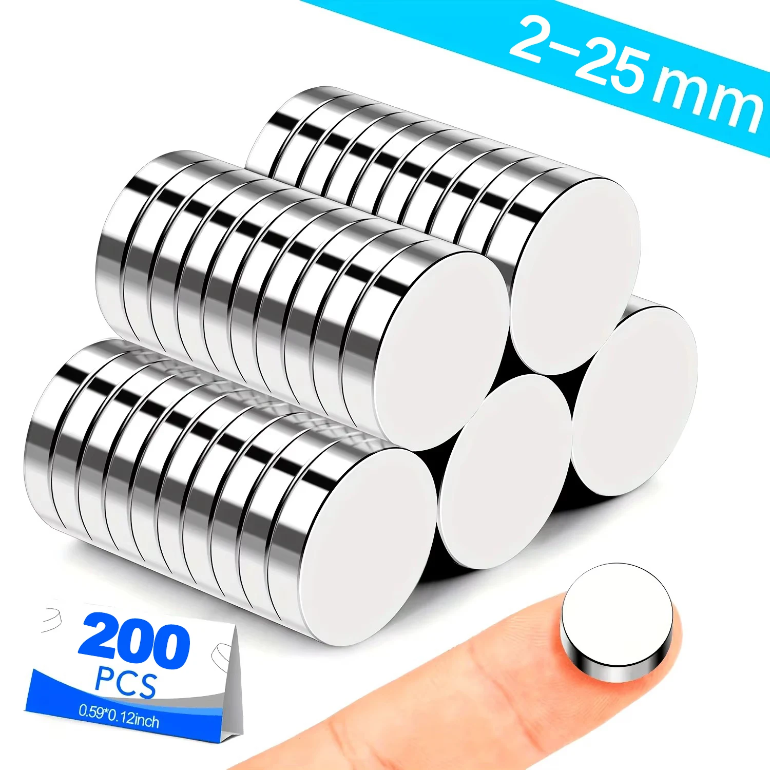 

2-25mm Round Neodymium Magnets Disc Powerful Super Strong Magnet N35 Magnetic Fridge Little Big Small NdFeB Permanent