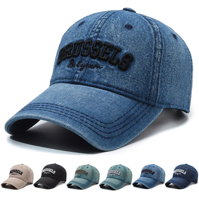 bone-de-beisebol-jeans-bordado-aba-larga-chapeu-ajustavel-macio-top-sunade-casual-chapeu-de-algodao-para-homens-e-mulheres