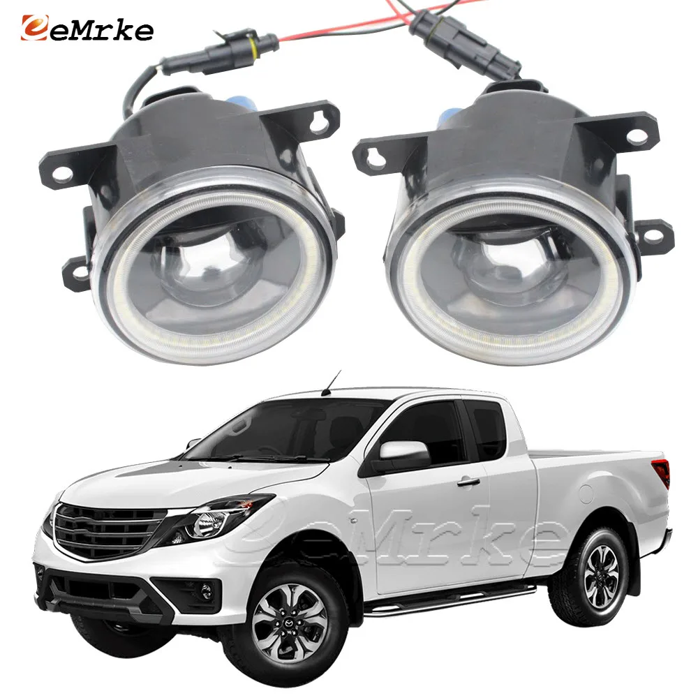 

Led Angel Eye DRL Daytime Running Lights Daylight with Lens Fog Lamp Assembly for Mazda Bt-50 BT50 BT 50 2018 2019 2020