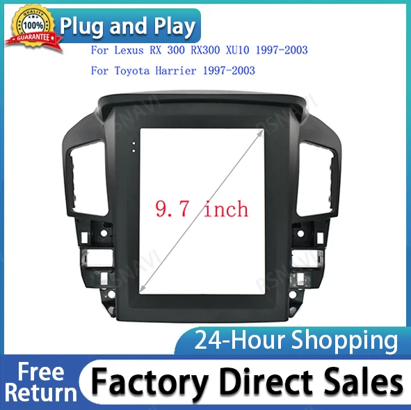 

9.7 Inch Fascias For Lexus RX300 Harrier 1997-2003 Car Radio Android Stereo Player Head Unit 2 Din Panel Dashboard Frame