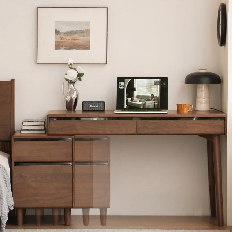 Wooden Modern Office Desks Living Room Homestay Advanced Retro Office Desks Luxury Balcony Furniture Schreibtisch Ls40bgz