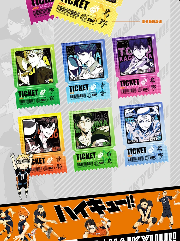 New Haikyuu Cards Hinata Shoyo Kageyama Tobio Tsukishima Hotaru Anime Character Collection Cards Toys Gifts