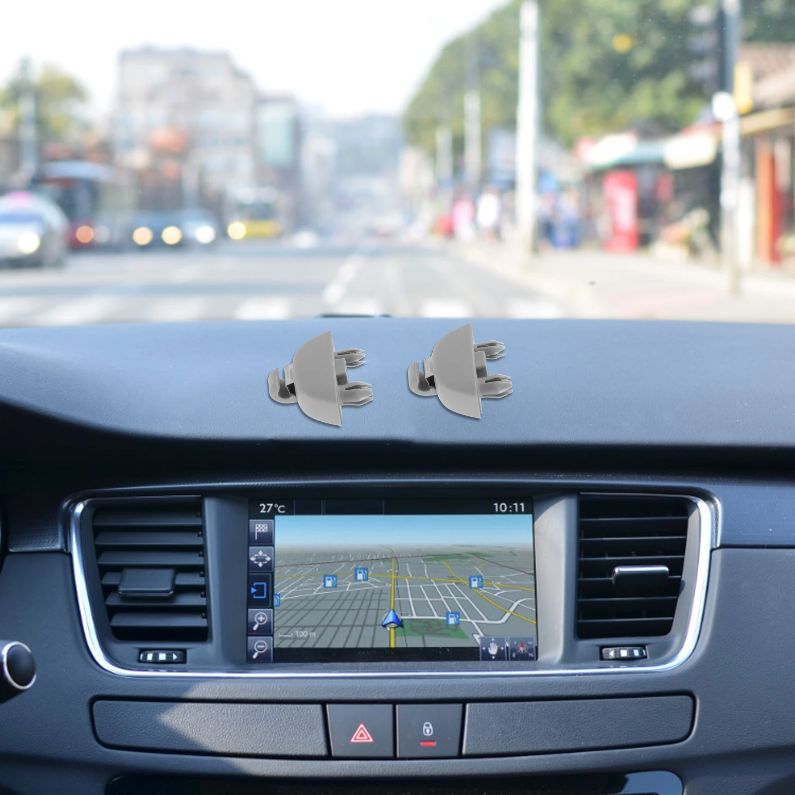 

2Pcs Sun Visor Hook Clips Plastic Retainer Holder Easy Installation Vehicle Accessories Durability Style Enhancement Car