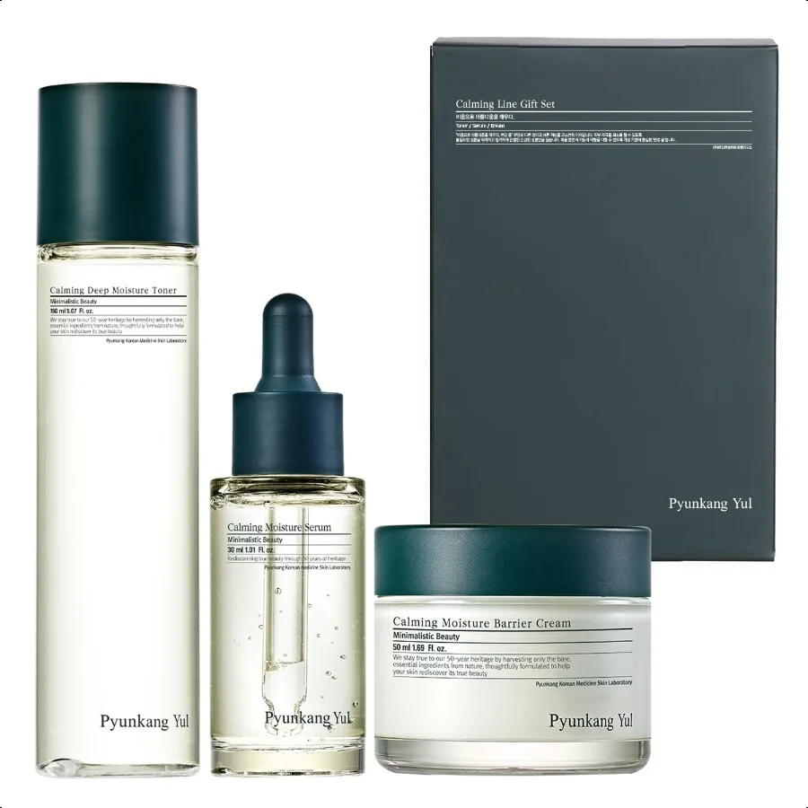 

Pyunkang Yul PKY Calming Line Gift Box Set Korean Facial Skin Care ential for Daily Moisturizing Safe on Acne Prone Sensitive S