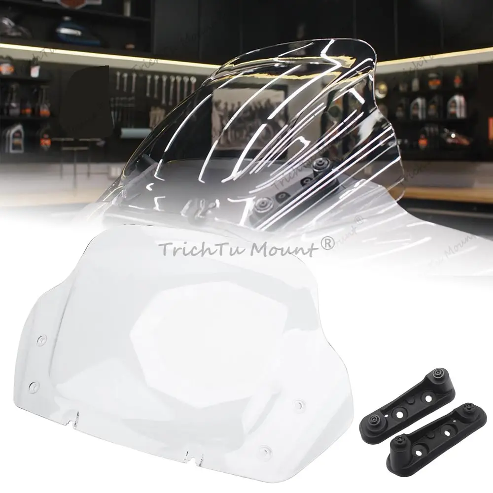 For Harley CVO/SE Street Glide FLHXSE Motorcycle Clear 14'' Front Upper Fairing Windscreens Wind Deflectors Kit ABS 2023 Later