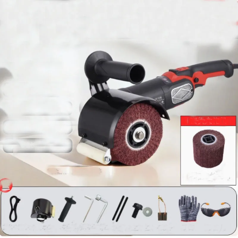 1580w Surface Conditioning Tool Wire Variable Speed Drawing Machine For Wood Metal Stainless Steel Burnishing Polishing Machine