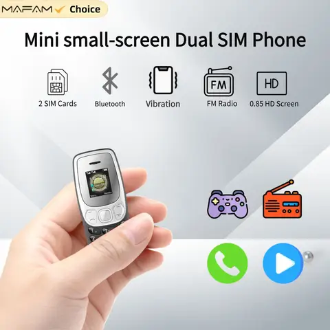 โทรศัพท์มือถือ MAFAM BM80 สำหรับเด็ก หน้าจอ 0.85 นิ้ว ใช้งานง่าย รองรับ GSM 2G โทรด่วน เปลี่ยนเสียงได้ รองรับซิมคู่ โทรศัพท์พื้นฐาน บลูทูธ ราคาประหยัด