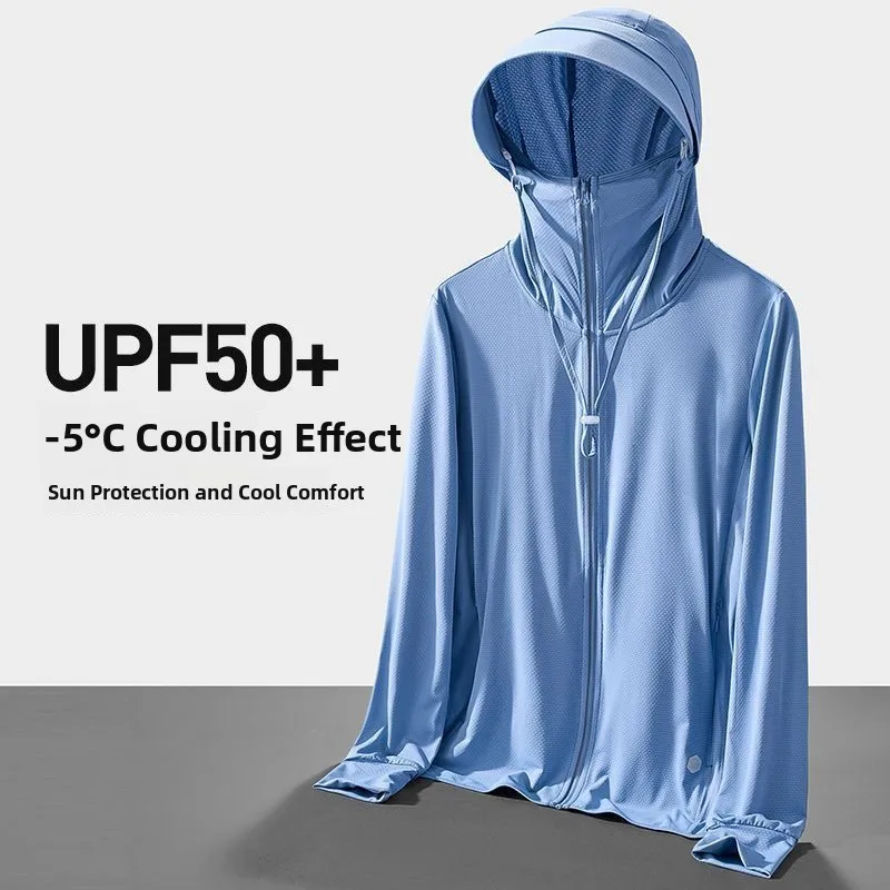 معطف رجالي خفيف الوزن ومسامي للحماية من الأشعة فوق البنفسجية من Fiing Jaet Ice Silk ملابس ربط خارجية بعامل حماية من أشعة الشمس بعامل حماية من الأشعة فوق البنفسجية 50 #4