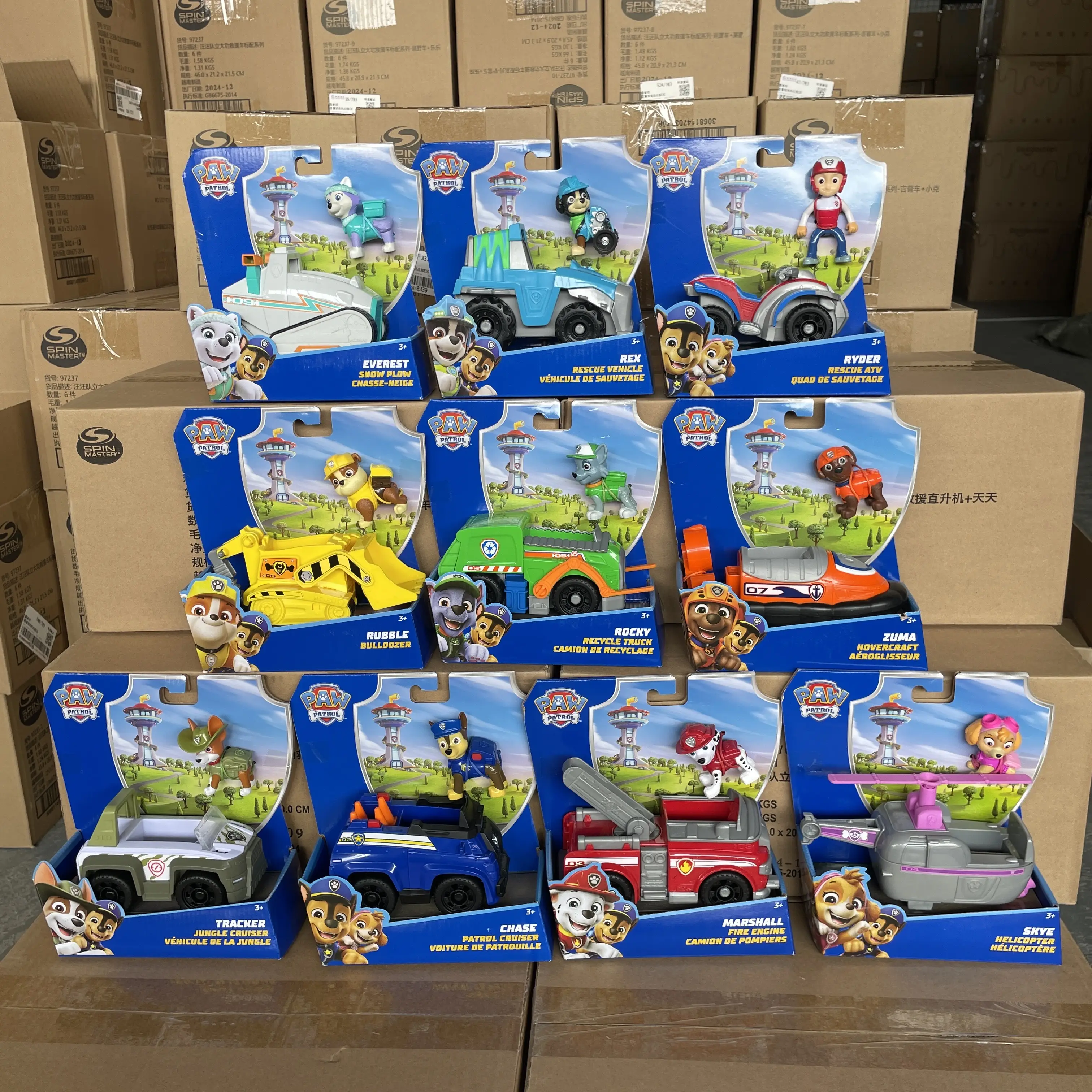 Original pata patrulha 10 tipos figuras ryder rastreador everest perseguição rex skye rocky marshall zuma figura de ação brinquedo presente aniversário