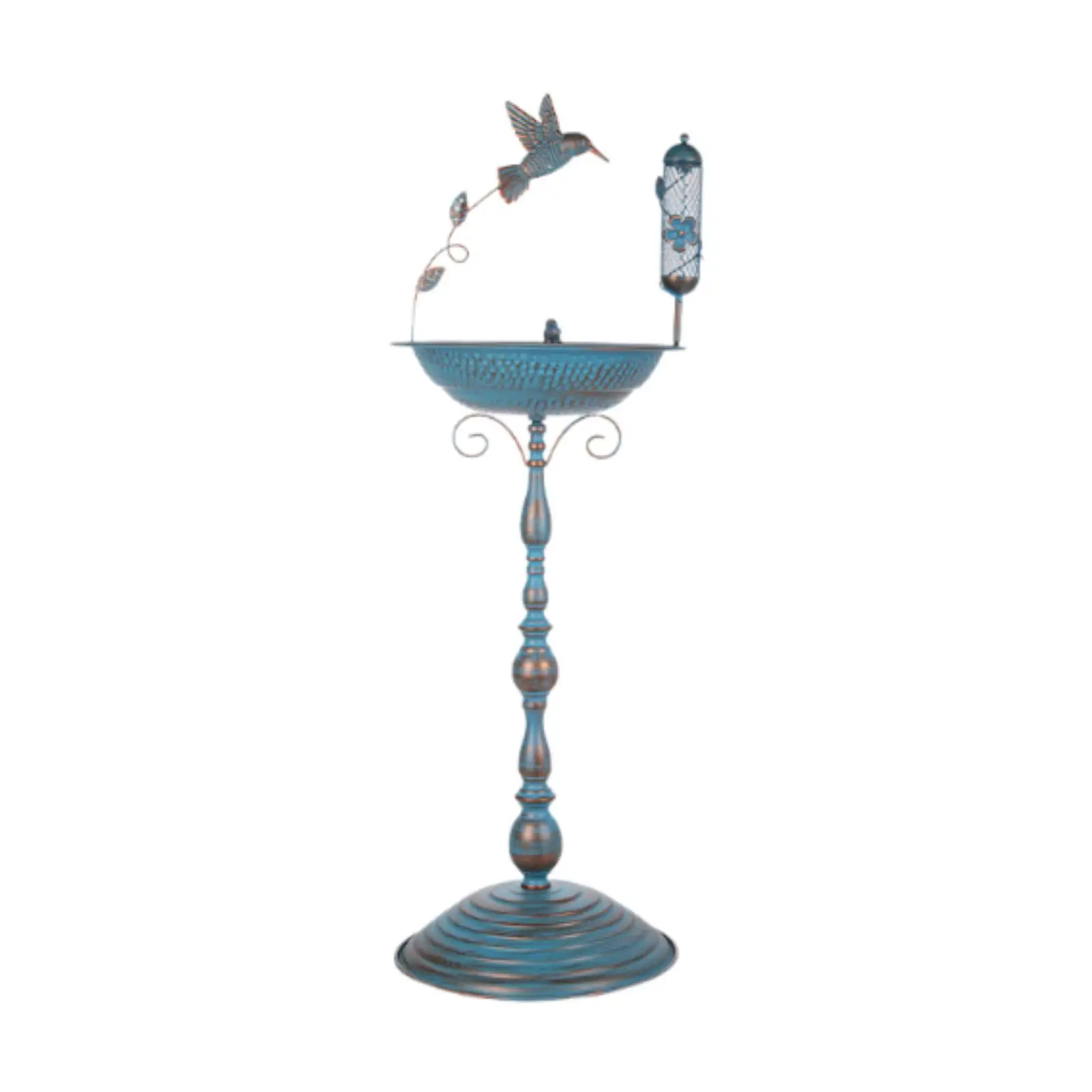 

Железная миска для ванны для птиц, подставка, декоративная нержавеющая миска для кормления со статуей птицы, отдельно стоящая ванна для птиц для крыльца двора, декор