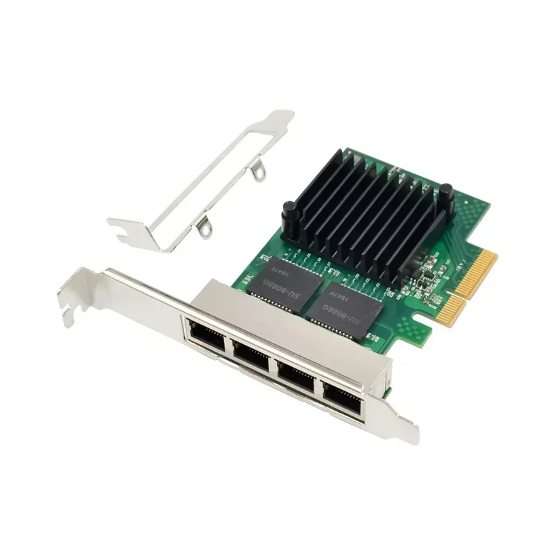 Chip Intel I350AM4 Quad-Port sfp Gigabit Ethernet Server PCI Express 4 port PCIE X4 RJ45 Lan Adapter Network Card
