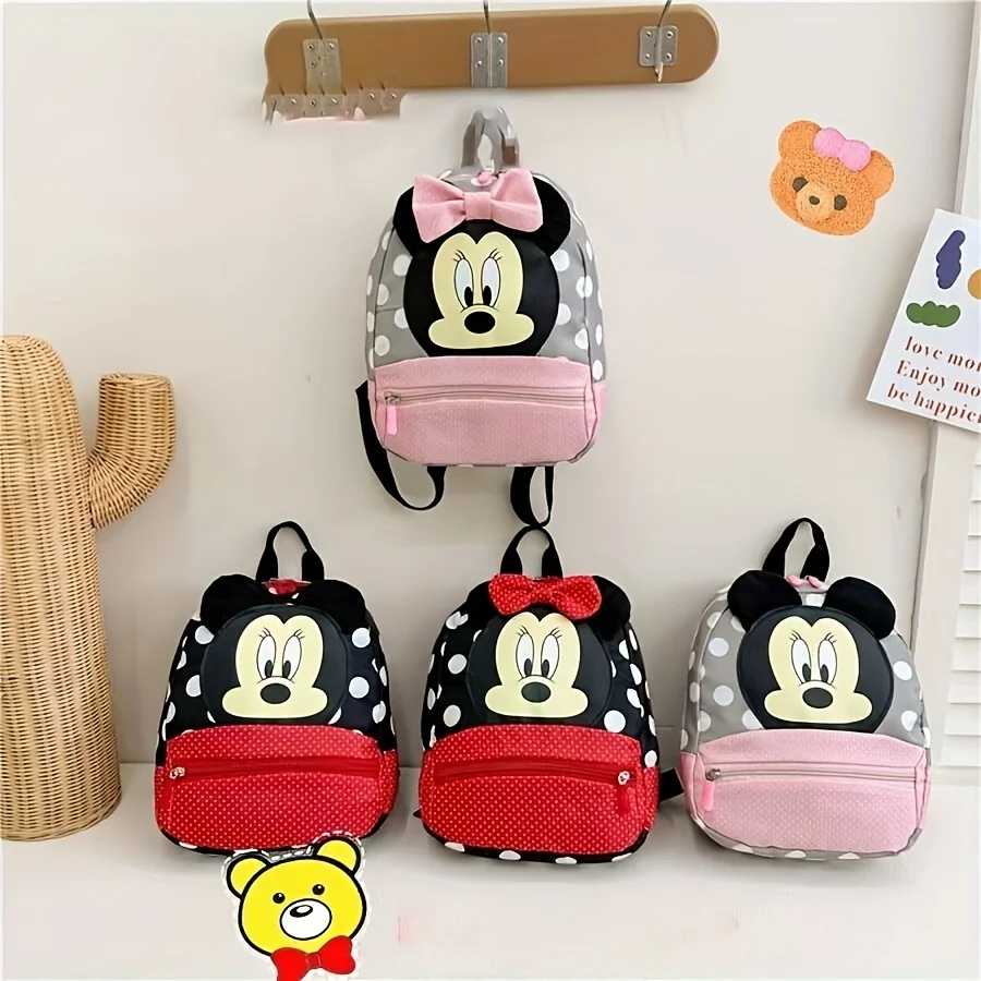 Mesuca Cartoon Mouse Character Print Backpack Kawaii Colorblock Stylish School Bag Perfect Gift for Women and Girls