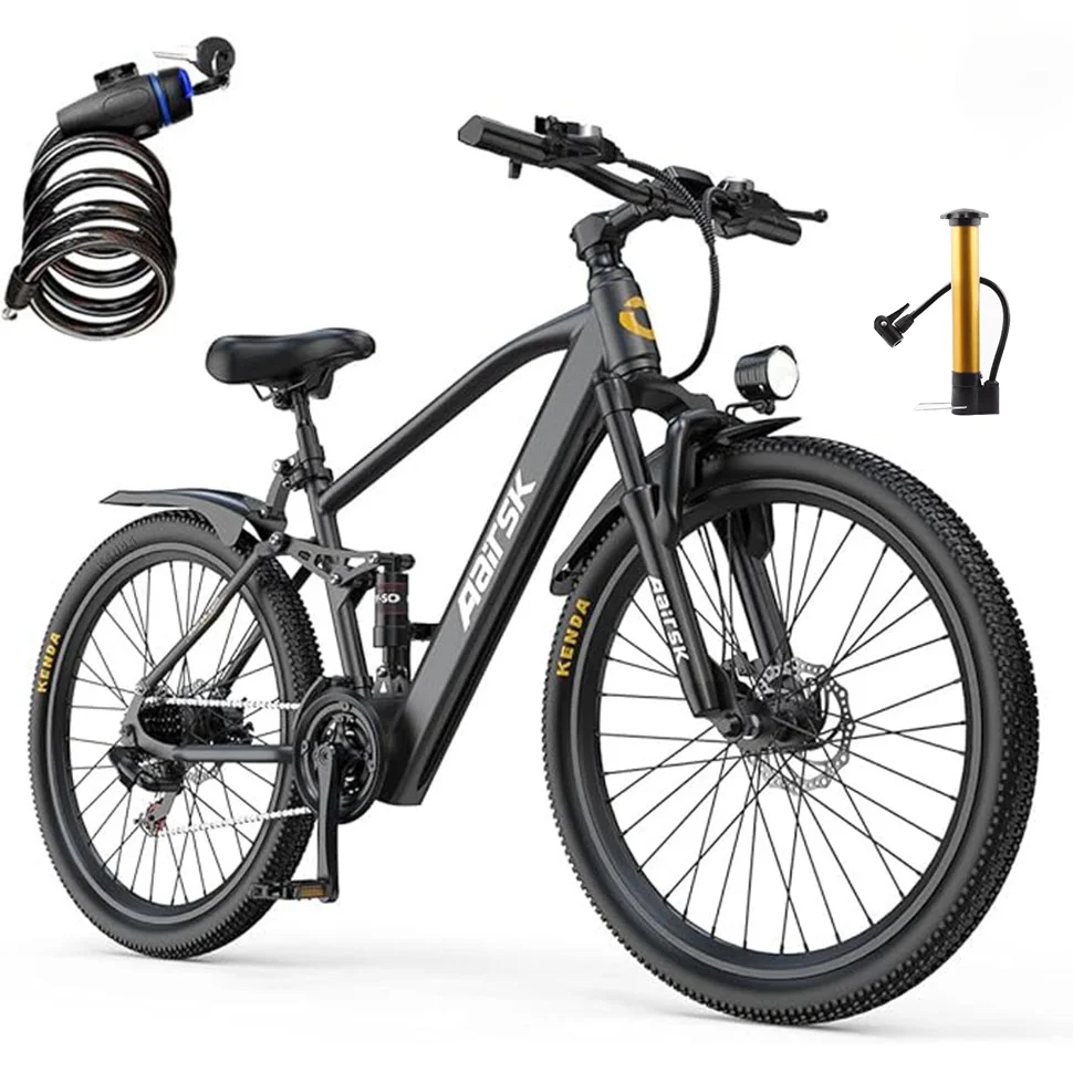 Aairsk GT900 24-Inch Electric Bike Is Equipped with a 36V 13Ah Battery, 21 Gears, 3 Riding Modes and a 748W Motor. This Full-Suspension Electric Bike Is Suitable for Adults and Teenagers for Commuting and General Travel. image 3