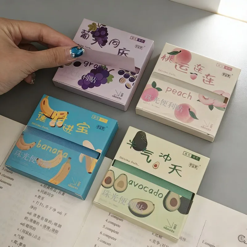 100sheets Boxed Pull-out  Notes High Definition Pearlescent Stickers Half Stickers Question Label Paper High Value Note Stickers