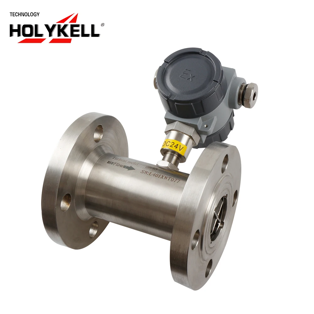 Holykell OEM high accuracy digital diesel flow meter turbine fuel oil hydraulic Flow meter