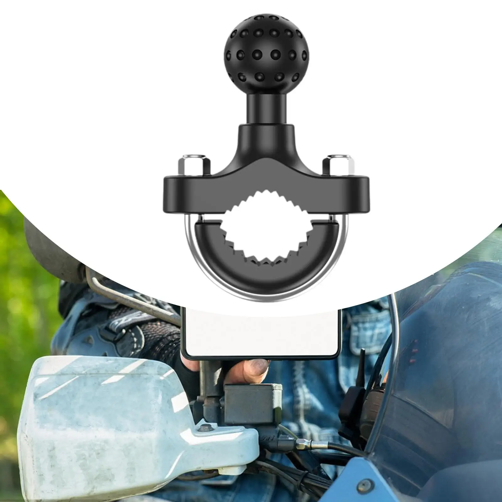 U Bolt Ball Base Durable Plastic Stainless Steel Round Tube Fixed Base for Camera Phone Multiple Vehicle Support