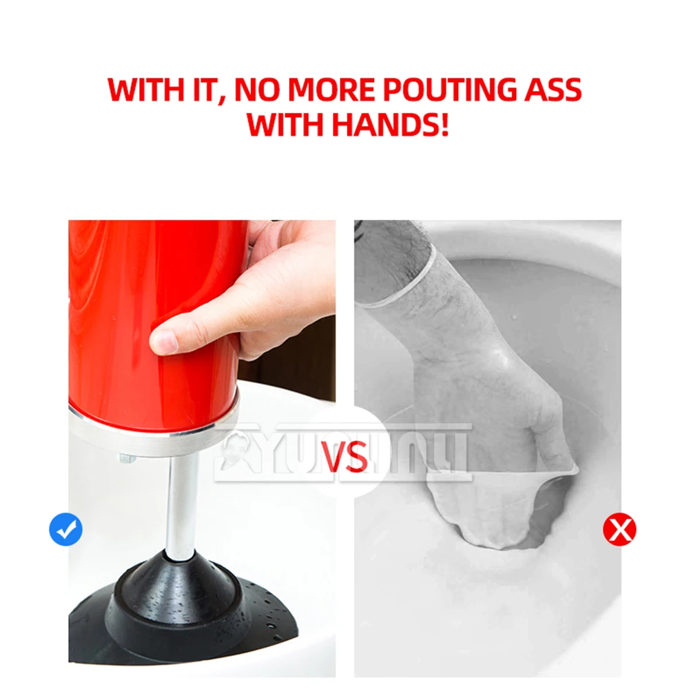 High Pressure Powerful Jet Pipe Dredge Machine Clear Toilet Blockage Drain Cleaning tool Pneumatic Pipe Dredging Sewer 2025 NEW
