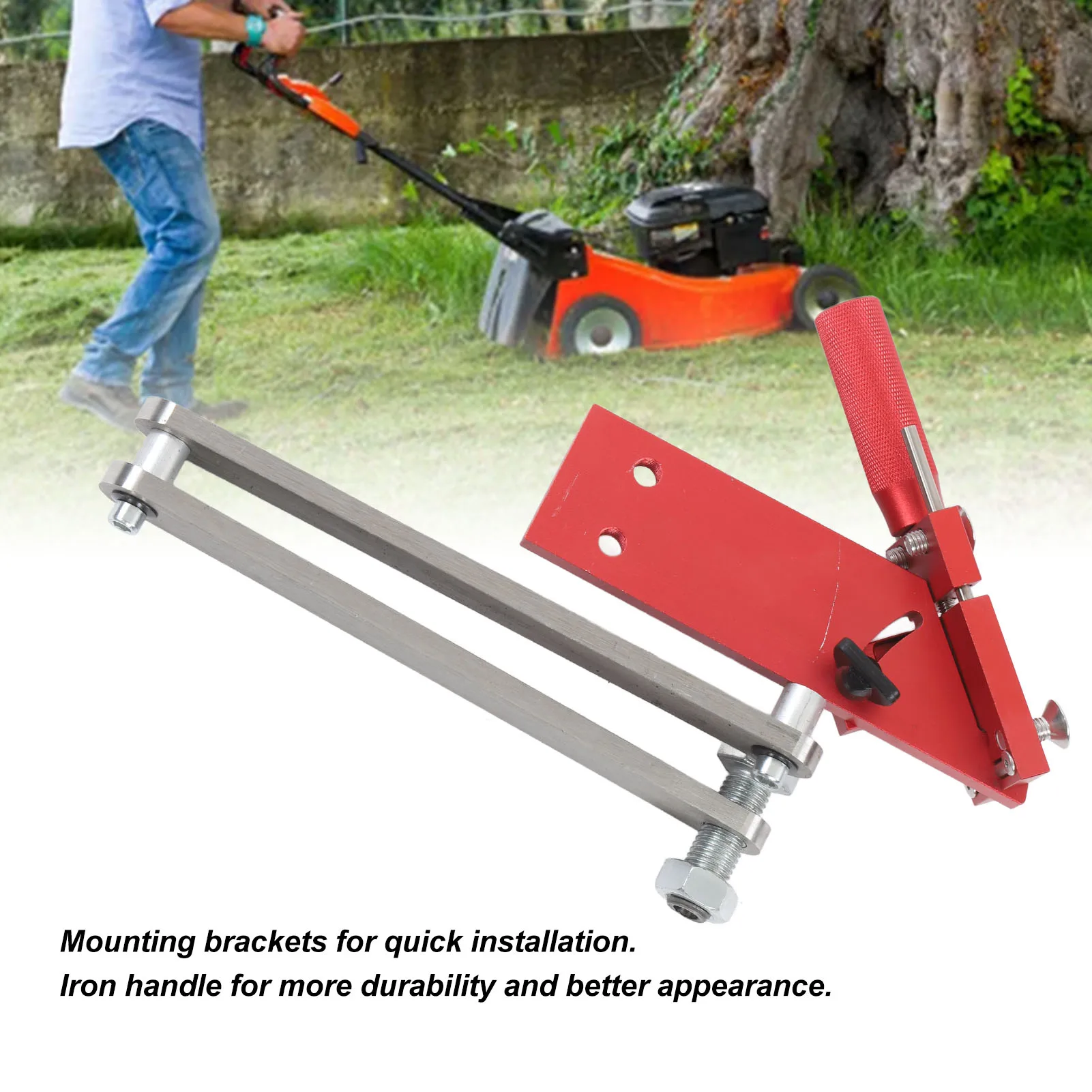 

Lawn Mower Blades Sharpener 15 to 45 Degree Adjustable Sharpener for Standard Lawnmower Sharpener Lawn Mower Blades Sharpener