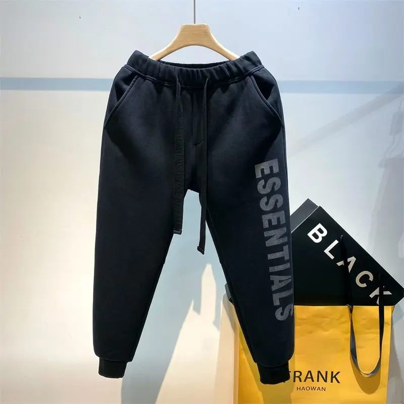 Nieuwe Vintage Amerikaanse Harem Joggers Joggingbroek Heren 2024 Lente Herfst Baggy Gym Casual Man Zwart Elastisch Werk Geborsteld Broek