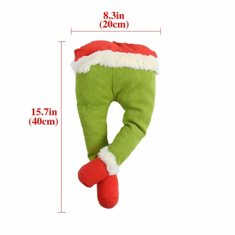 New In Christmas Day Creative Decoration Greentown Green Leg Haobei Cross Border Tree Decoration Santa Claus Elf Legs Christmas