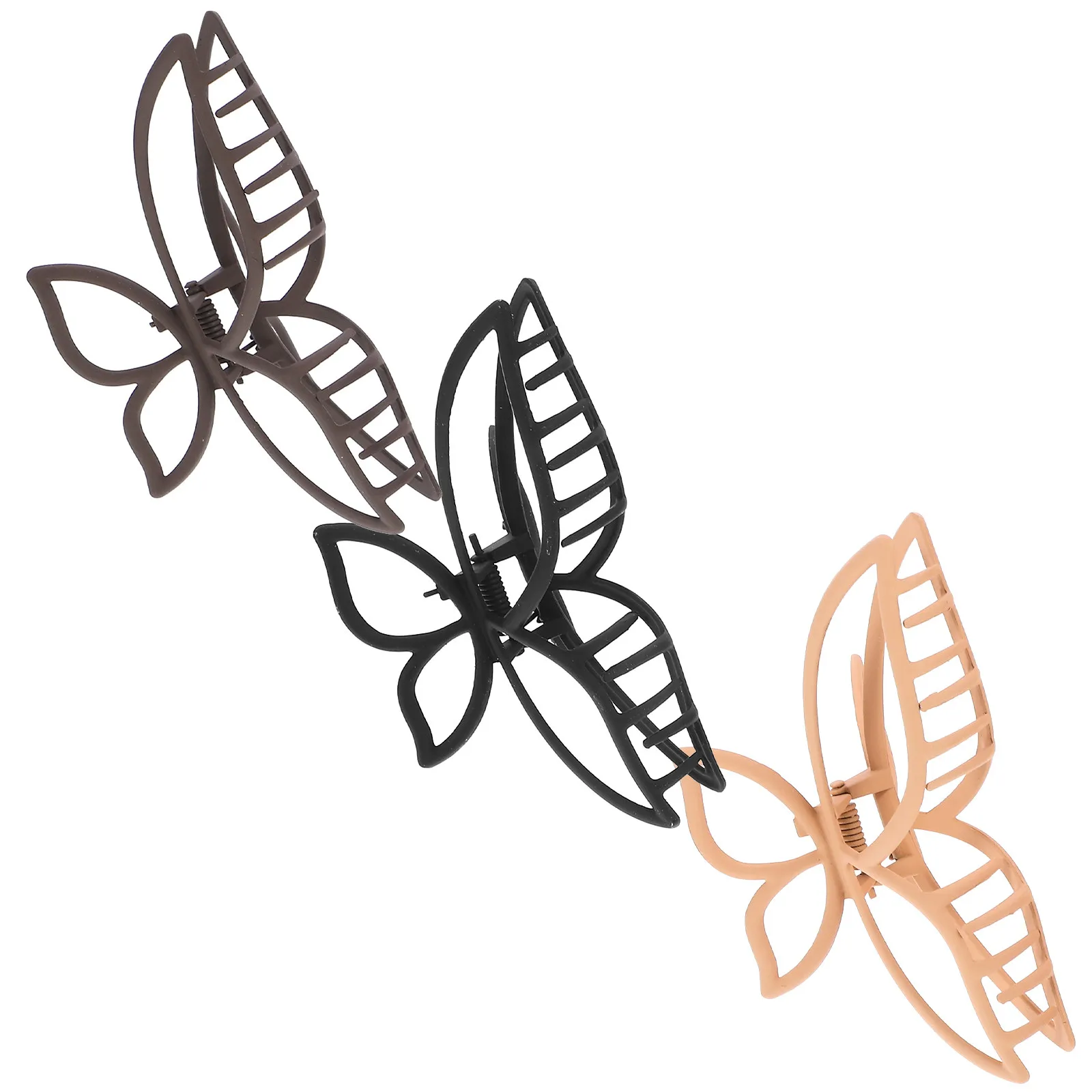 

3Pcs Frosted Thick Women Matte Jaw Clips For Thick Butterfly Claw Accessories Hair Tools Hair Clips Claw Styling