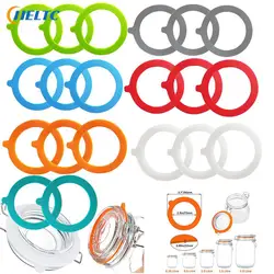 5PCS Silicone Replacement Gasket Airtight Rubber Seals Rings Leak-Proof Canning Seals for Glass Clip Top Jars Storage Containers