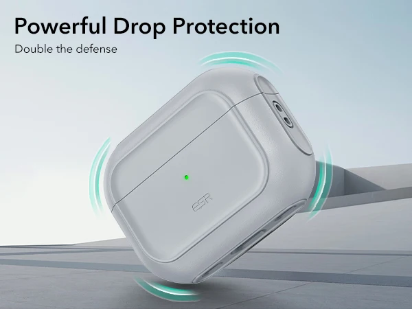 ESR Coque AirPods Pro 2/1 Avec HaloLock MagSafe - Protection Hybride Bleu Avec Sangle Transport