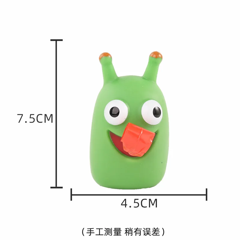 Divertente giocattolo da spremere la lingua pop-up, sollievo dallo stress allevia il giocattolo di agitazione della mano, terapeie sensoriali giocattolo per l'ansia da stress Bug verde
