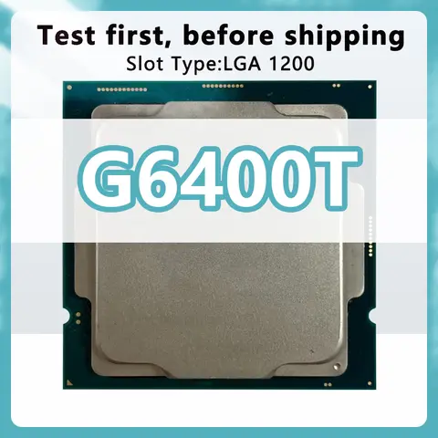 Pentium G6400T CPU 14nm 2 Cores 4 Threads 3.4GHz 4MB 35W Processor LGA1200 for H410 B460 Chipsets Motherboard   G6400T Processor