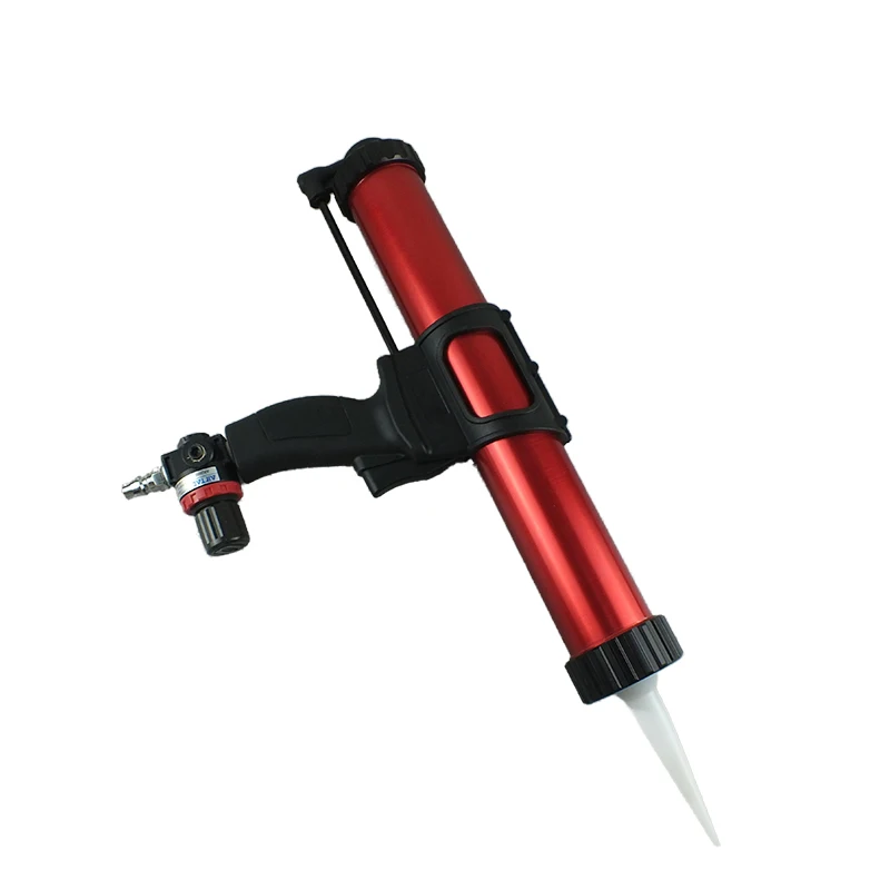 300ml Industrial Automatic Pneumatic Caulking Gun Steel Handle Universal for Soft Hard Glue