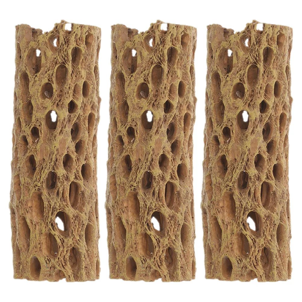 

3Pcs Aquarium Decor Caves Resin Shrimp Shelter Fish Tank Hiding Place Natural Look Habitat for Betta Fish and Small Aquatic Pets