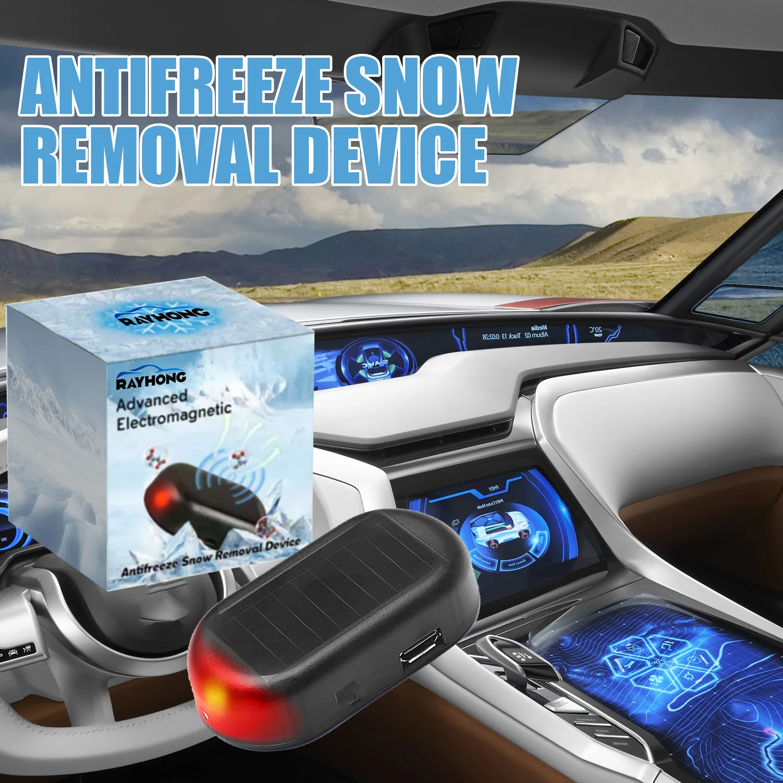 Winter Anti-Freeze Device for Cars – Car Window Glass Winter Anti-Ice and Snow Coverage Anti-Freeze and Anti-Snow Device