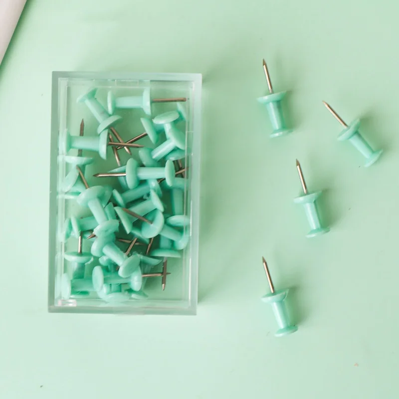 مجموعة أدوات الإبهام المبتكرة الملونة المكونة من 30 قطعة - دبابيس ضغط DIY للوحة الفلين واللوازم المكتبية والديكور المنزلي (دبابيس T متعددة الأغراض)