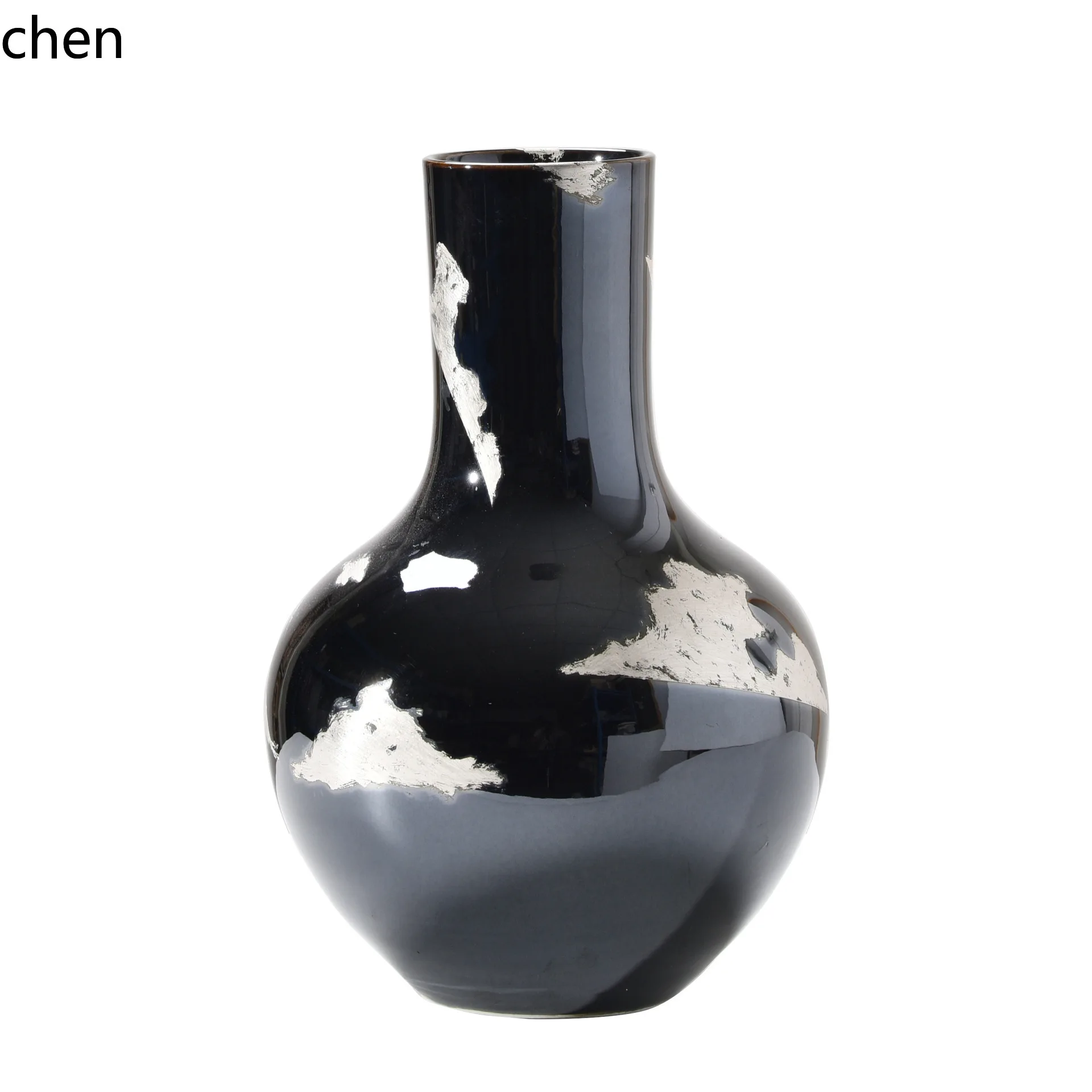 ZML modern high-end porcelain handmade irregular flower vase - ideal for show homes, hotels, bookshelves, and decorative shelves