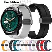 Silicone Magnetic Band For Mibro Lite3 Pro/Lite3 Smartwatch 22mm Sport Bracelet Correa For Mibro GS Pro/GS Active 2/A2/C4 Strap