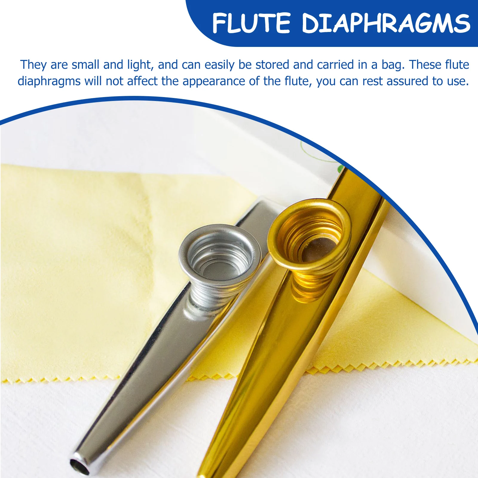 

50PCS Flute Diaphragms Kazoo Membrane Replacement Kit Durable Instrument Supplies for Kids Fun Humming Musical Accessories