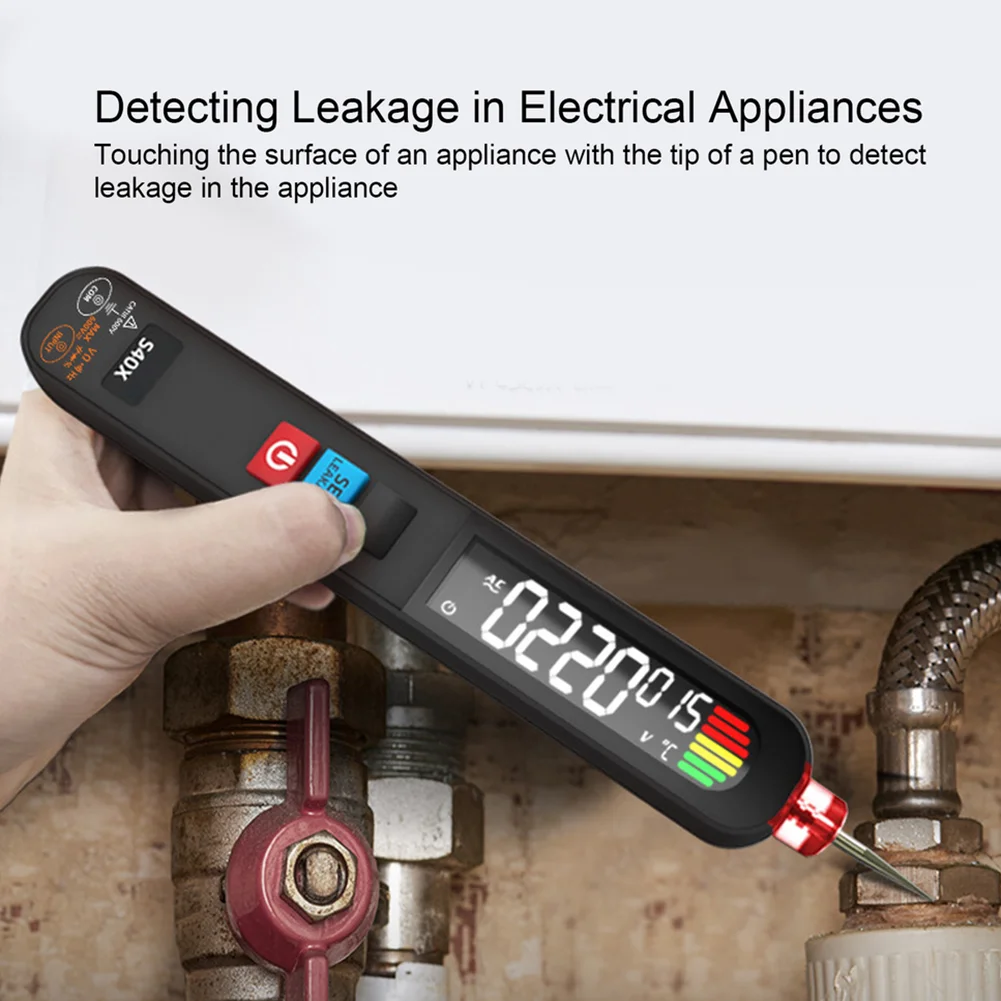S40X Digital Test Pen Multimeter 6000 Counts Rechargeable AC DC Voltage Resistance Continuity Diode Capacitance Tester